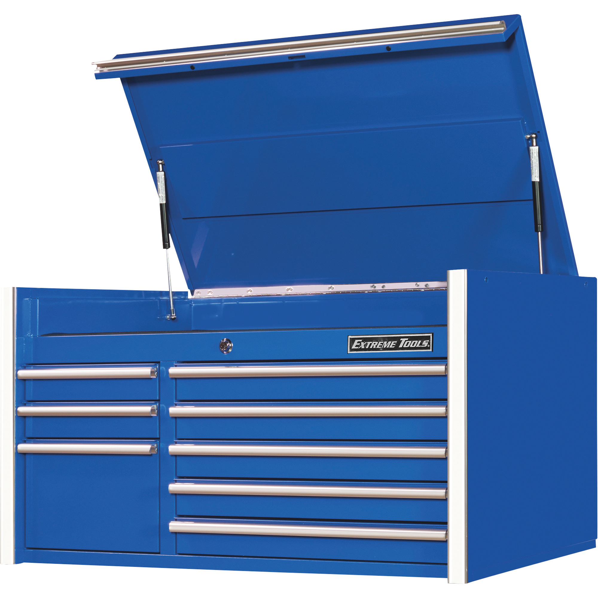 Extreme Tools RX Series Top Tool Chest - 41in., 8 Drawers, 41in.W x 25in.D x 21.375in.H, Blue, Model# RX412508CHBL